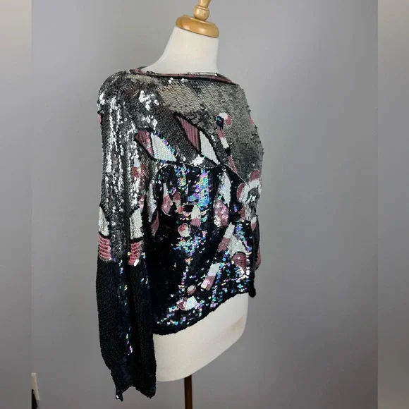 Vintage 1980s Kavita Sequin & Beaded Tunic